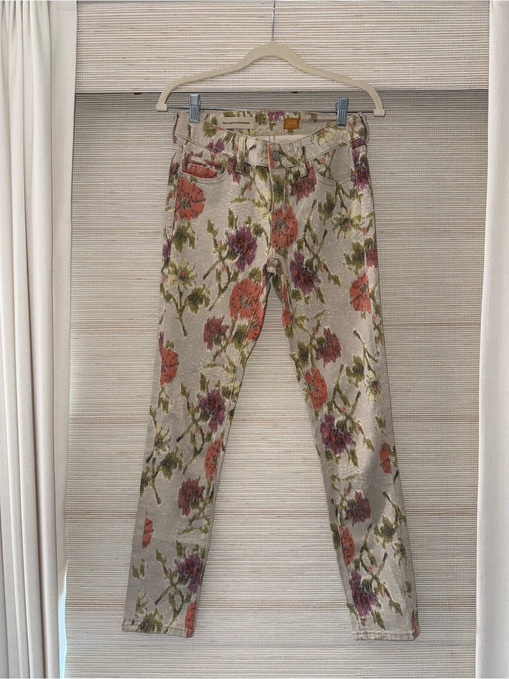 Pilcro & the Letterpress Floral Print Slim Fit Women’s Jeans Size 26